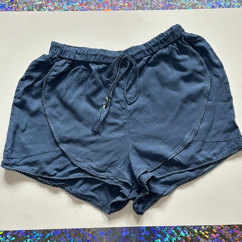Primark Blue Shorts with Elastic Waistband